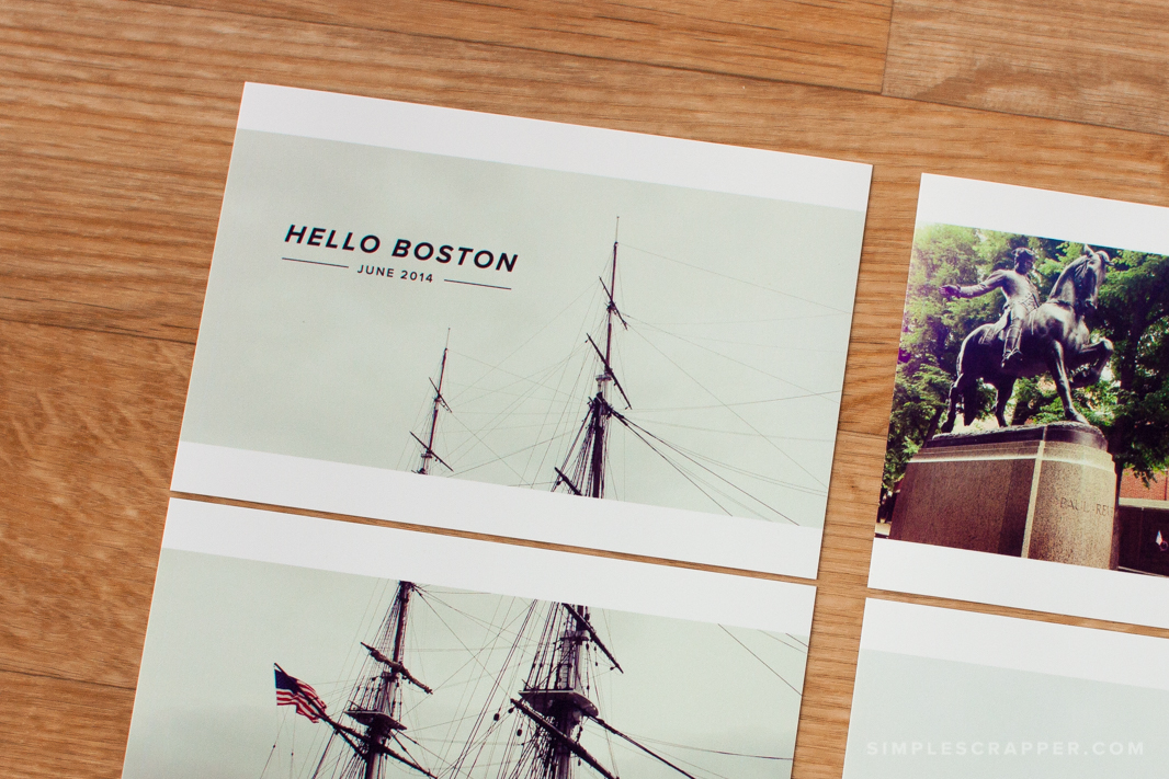 Our Boston Adventure in Photos | Simple Scrapbook Layout