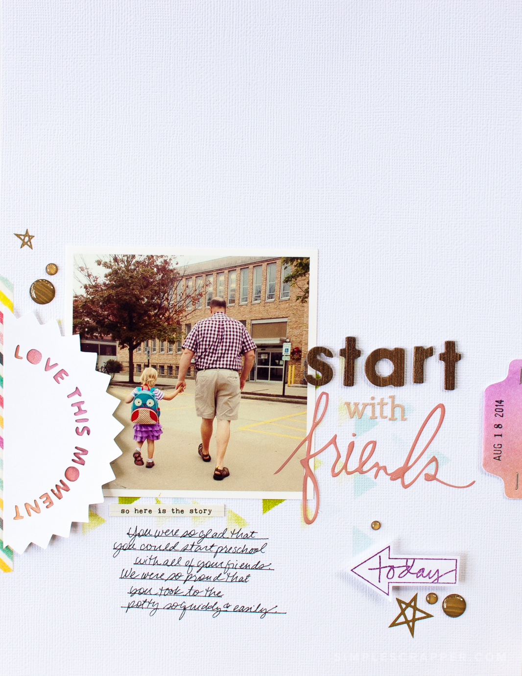 Start with Friends | Simple Scrapbook Layout