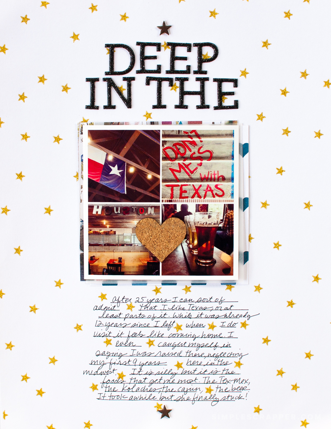 Deep in the Heart | Simple Scrapbook Layout