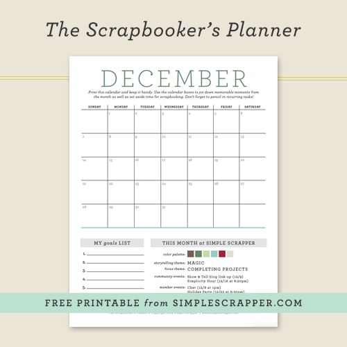December Membership Reveal + Free Calendar Printable