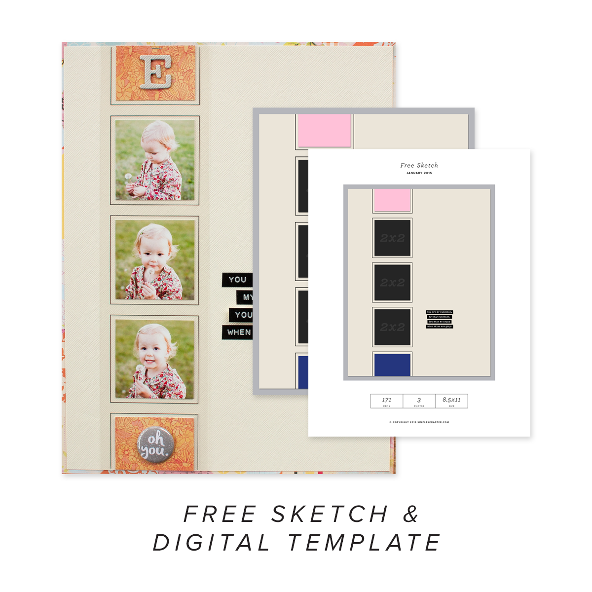 July Free Sketch & Template